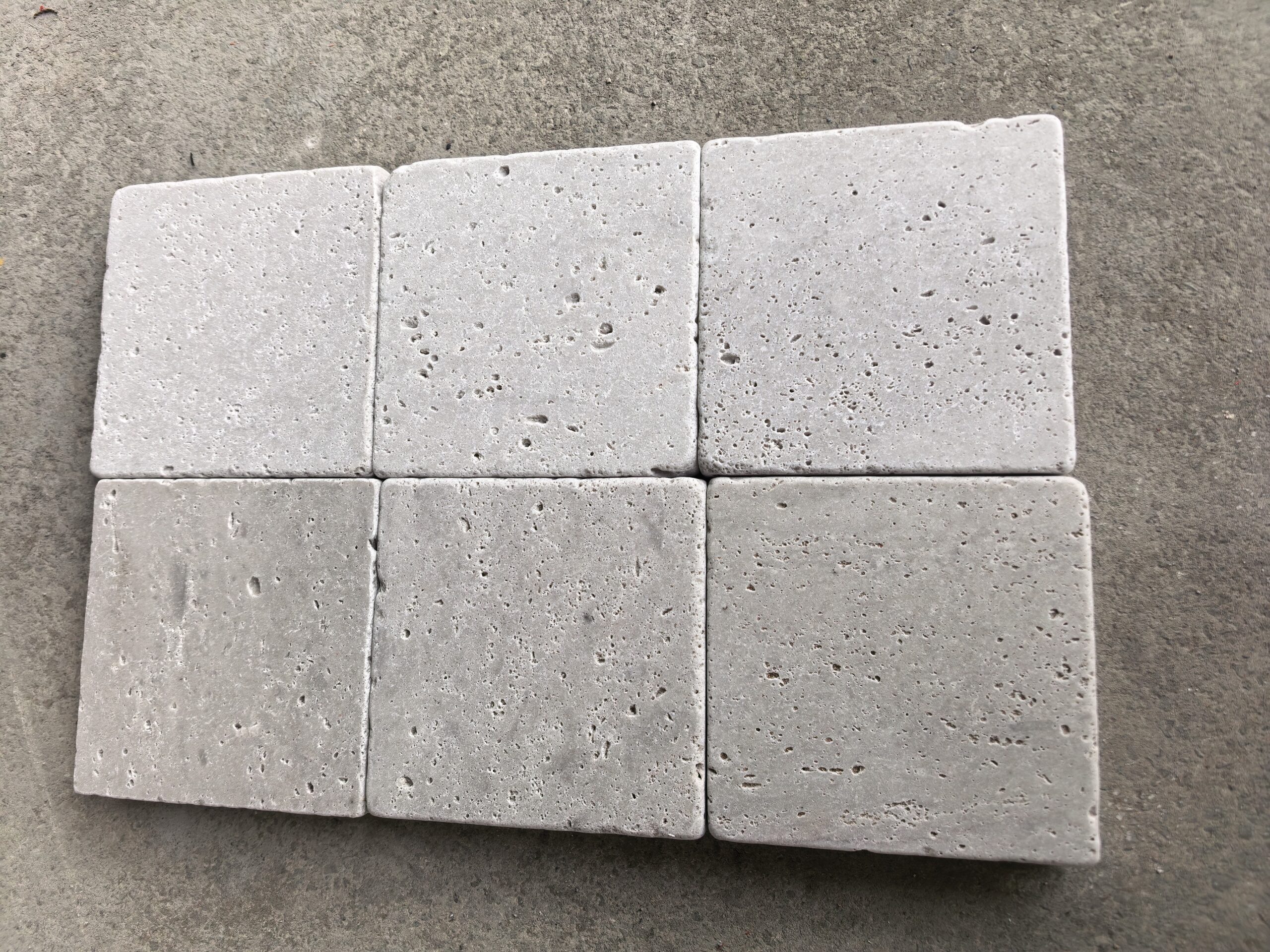 Tumbled White Travertine Cobbles
