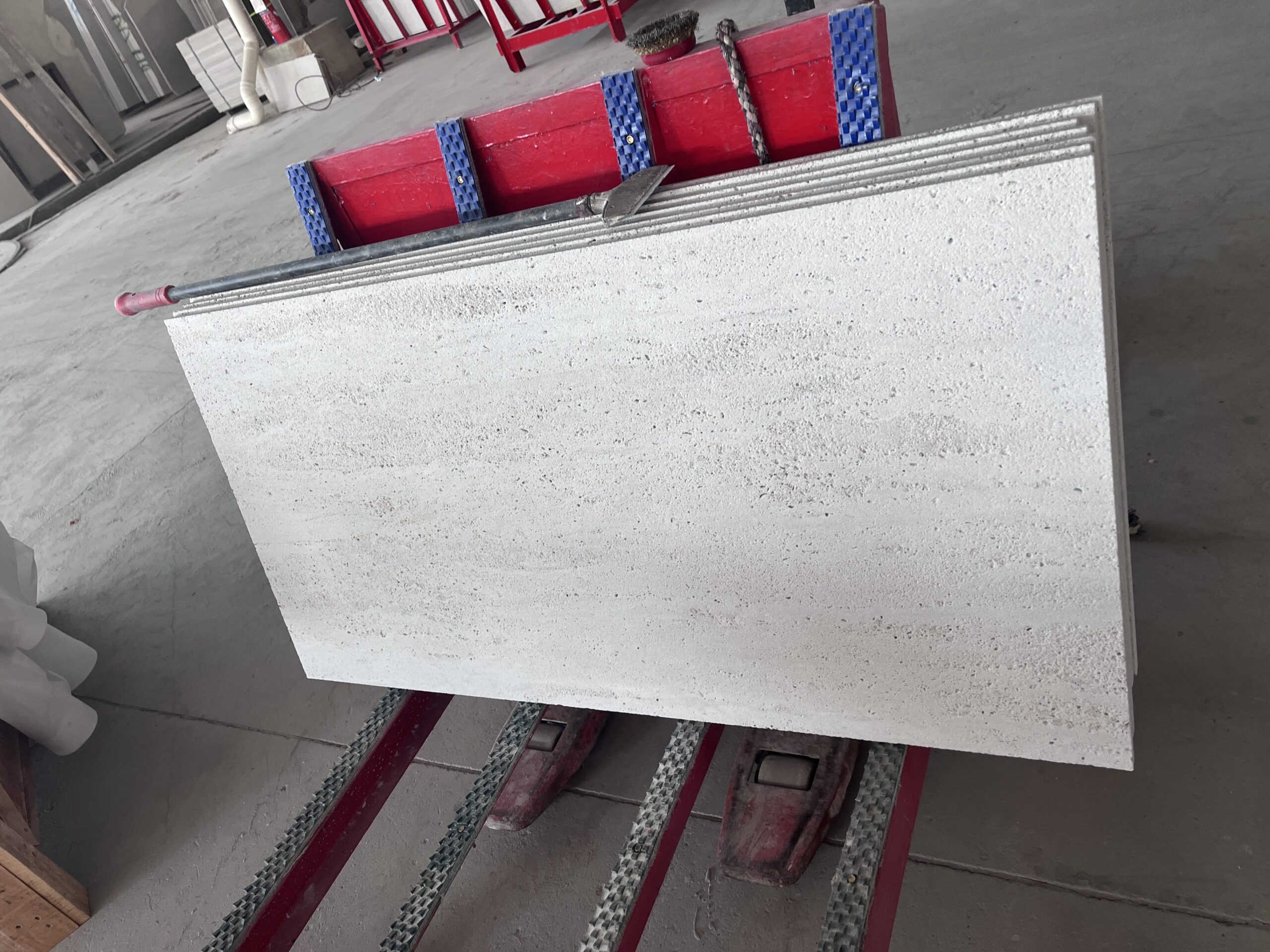 white travertine soft sandblasted paver outdoor flooring