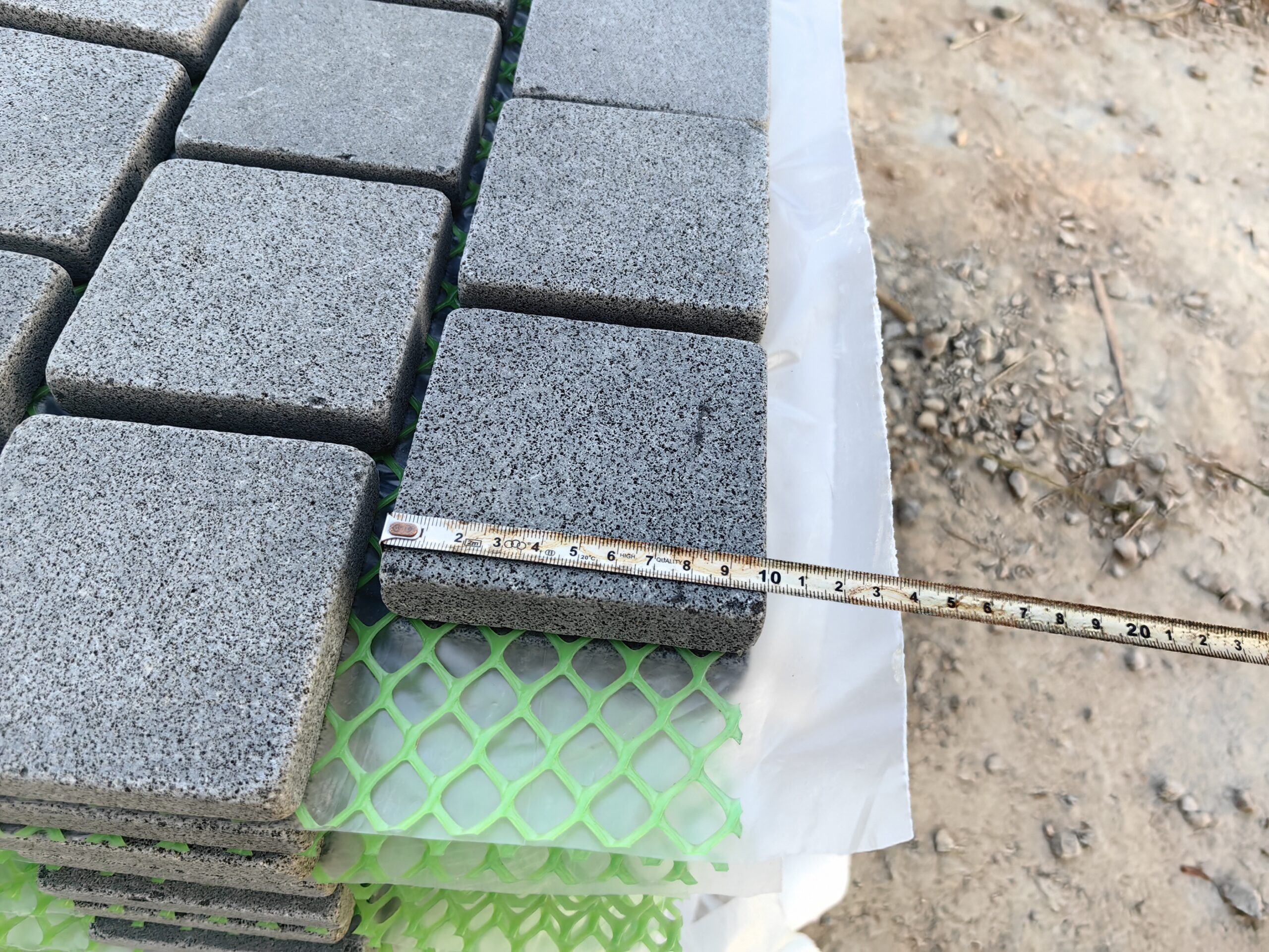 mesh backed cobblestone pavers hainan bluestone