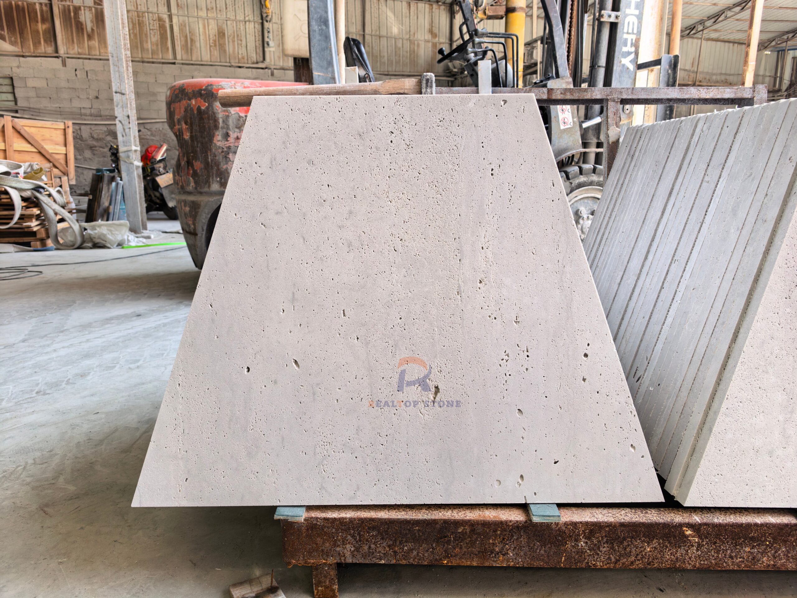 Oriental Travertine Trapezoid Shape,Top Sandblasted (2)