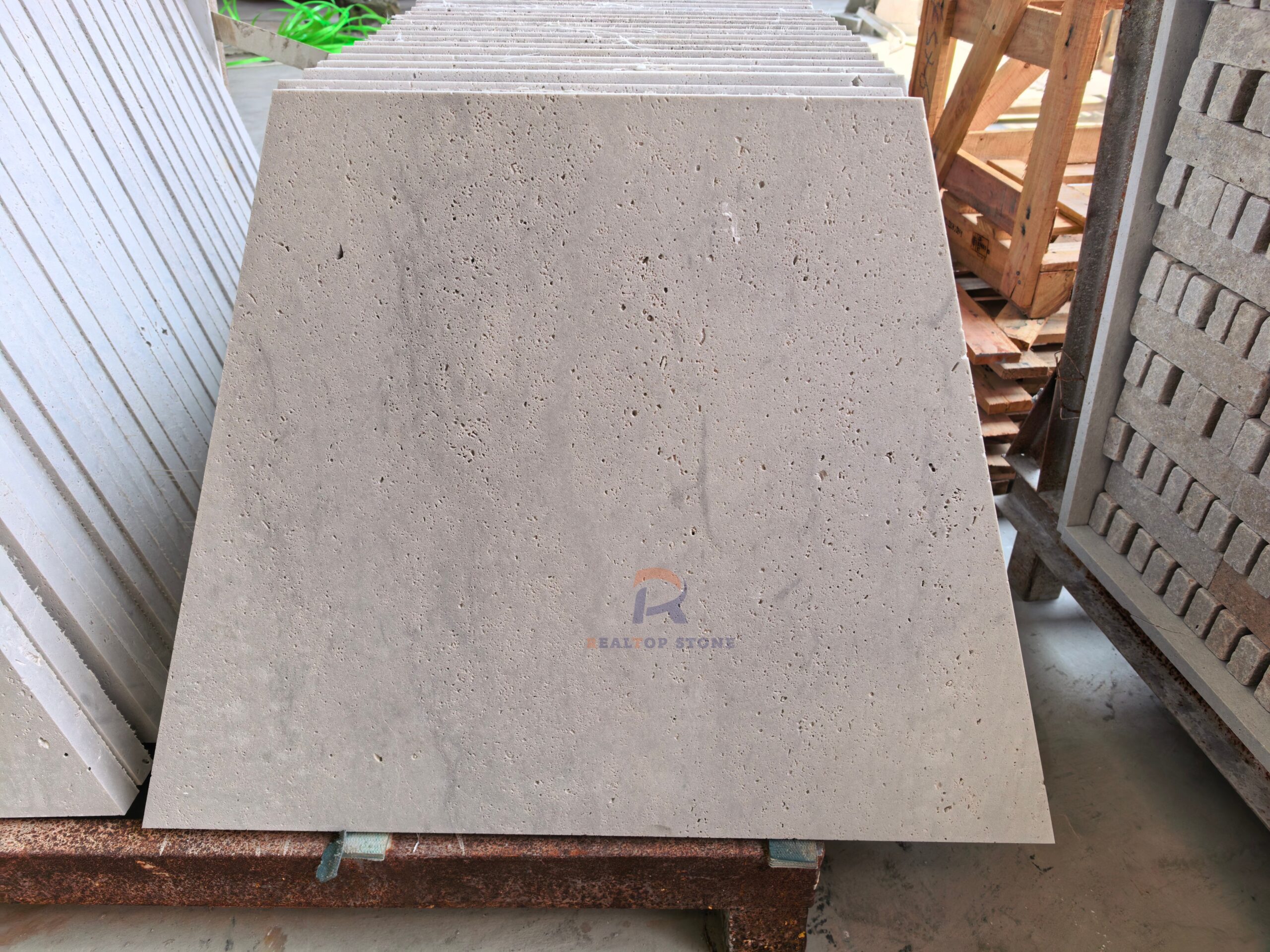 Oriental Travertine Trapezoid Shape,Top Sandblasted (4)
